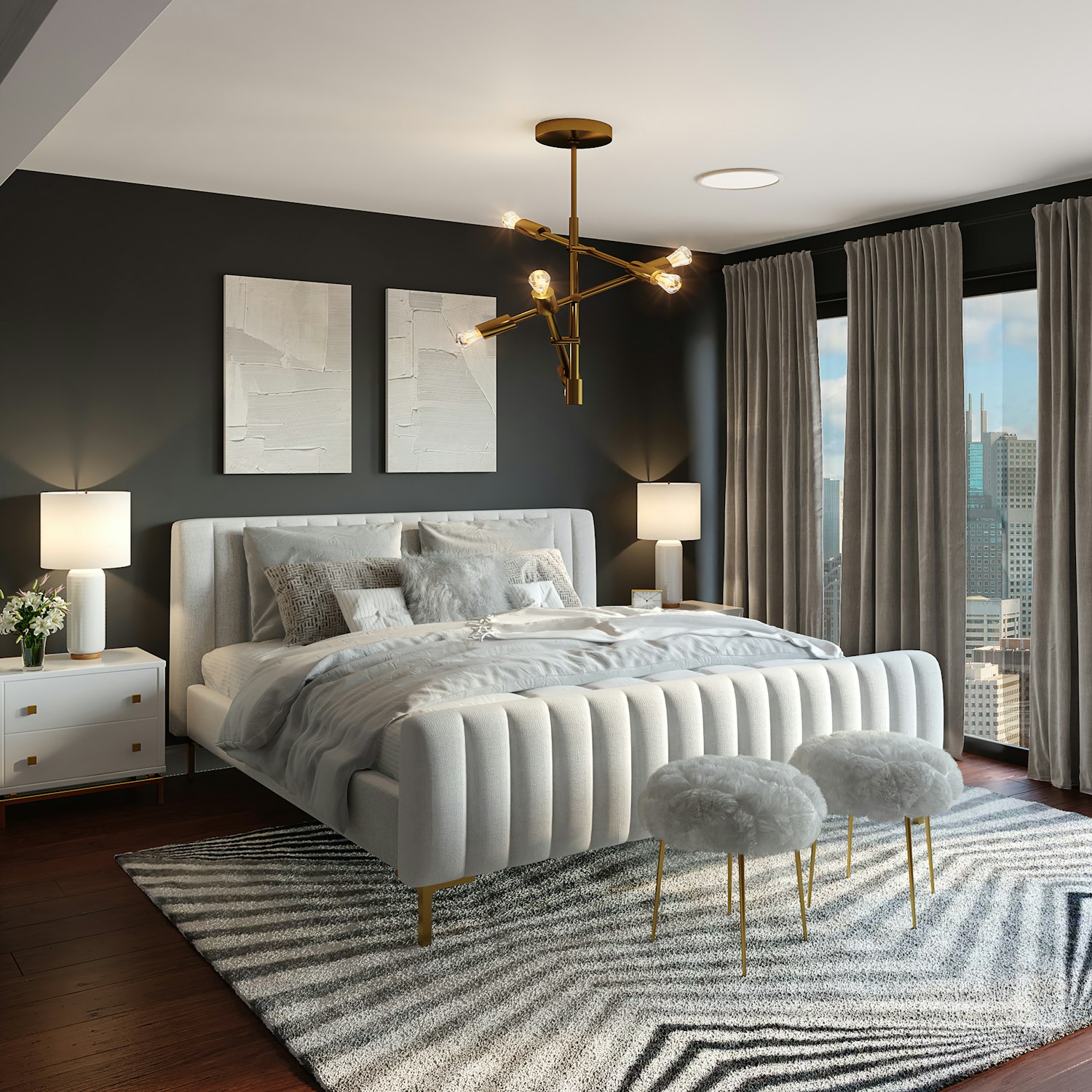 Stock image placeholder of a serene bedroom