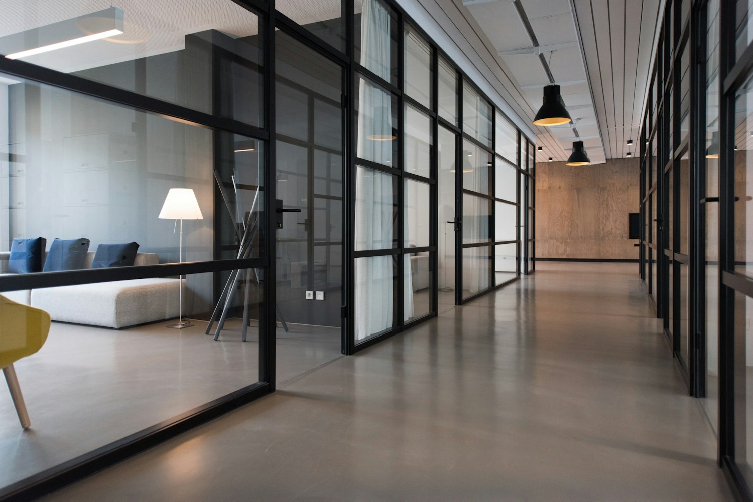 Stock image placeholder of a light-filled contemporary office